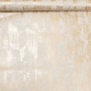 Sophie Laurence Industrial Distressed Concrete Cream Metallic Gold Wallpaper