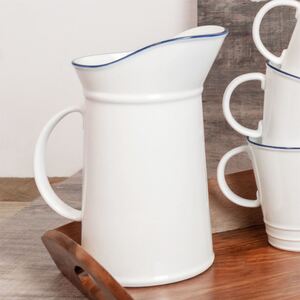 White Farmhouse Water Jug - 1 Litre