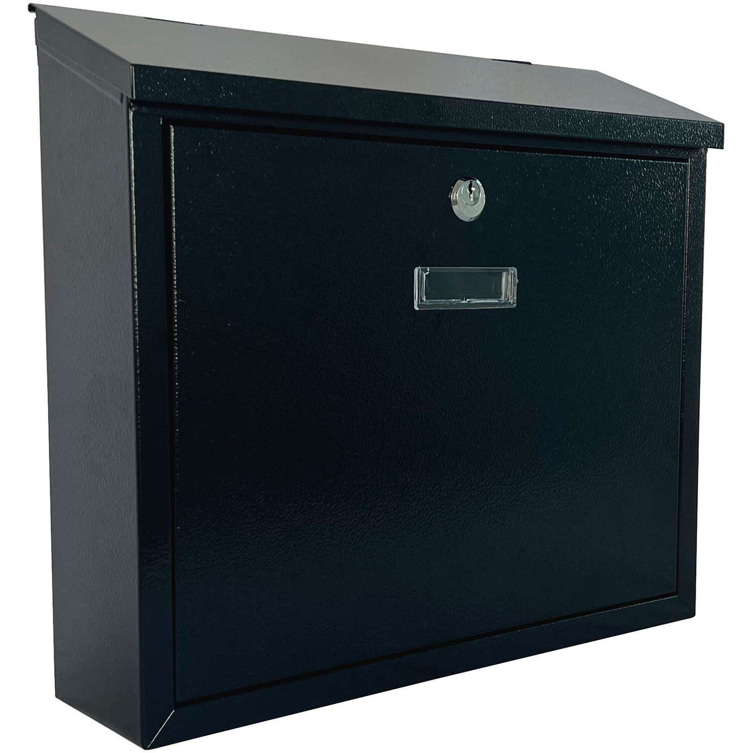 Black Wall Mounted Lockable Waterproof Postbox