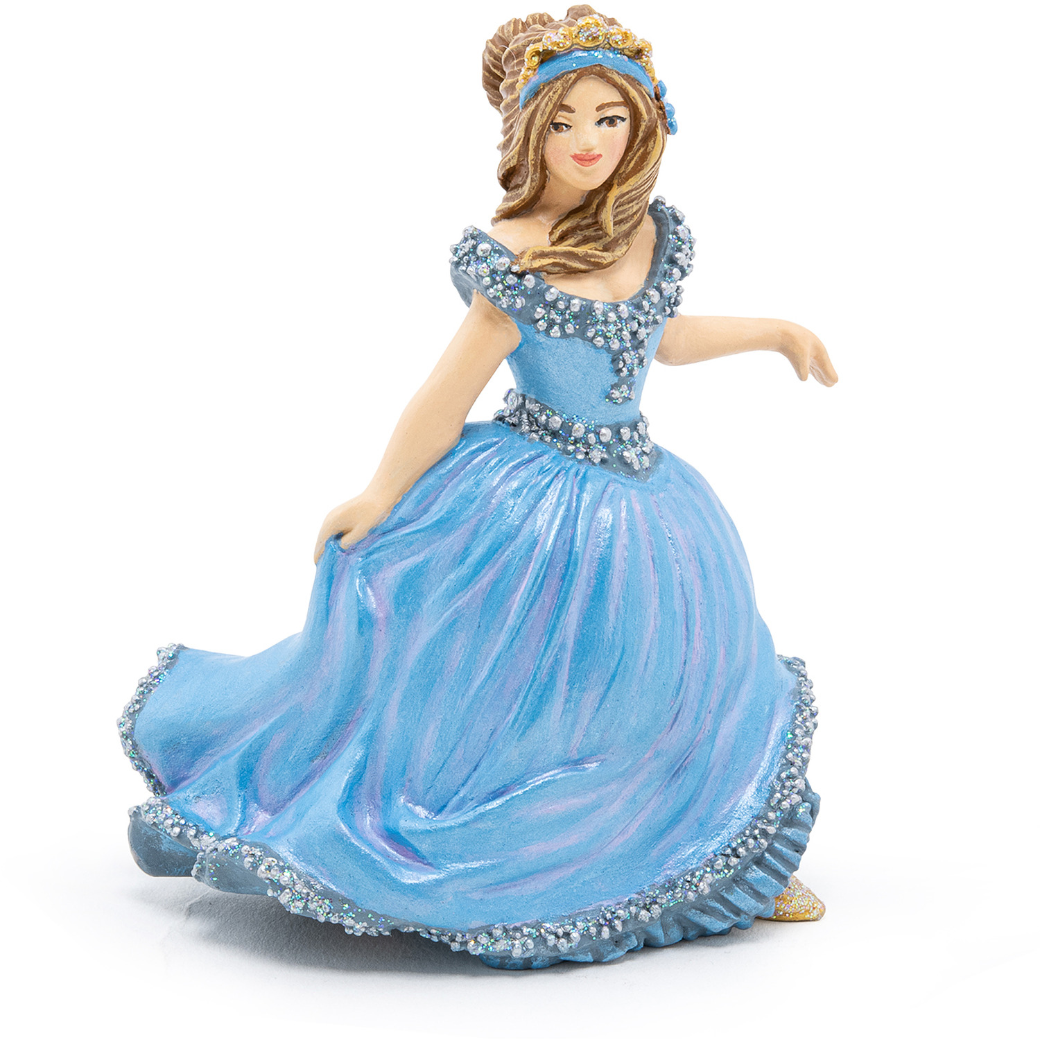 Image of PAPO The Enchanted World Princess with a Glass Slipper Toy Figure - 39206 - Blue