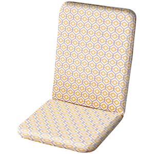 Yellow/White Water Repellent Full Chair Seat and Back Pad shot 4280329