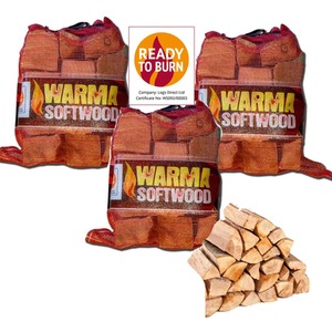 3 Bags Softwood Kiln Dried Logs Firewood Firepit Chimenea Pizza Oven Logs 7kg
