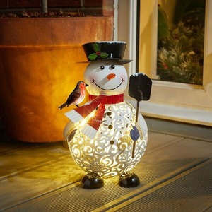 LED Filigree Snowman Ornament