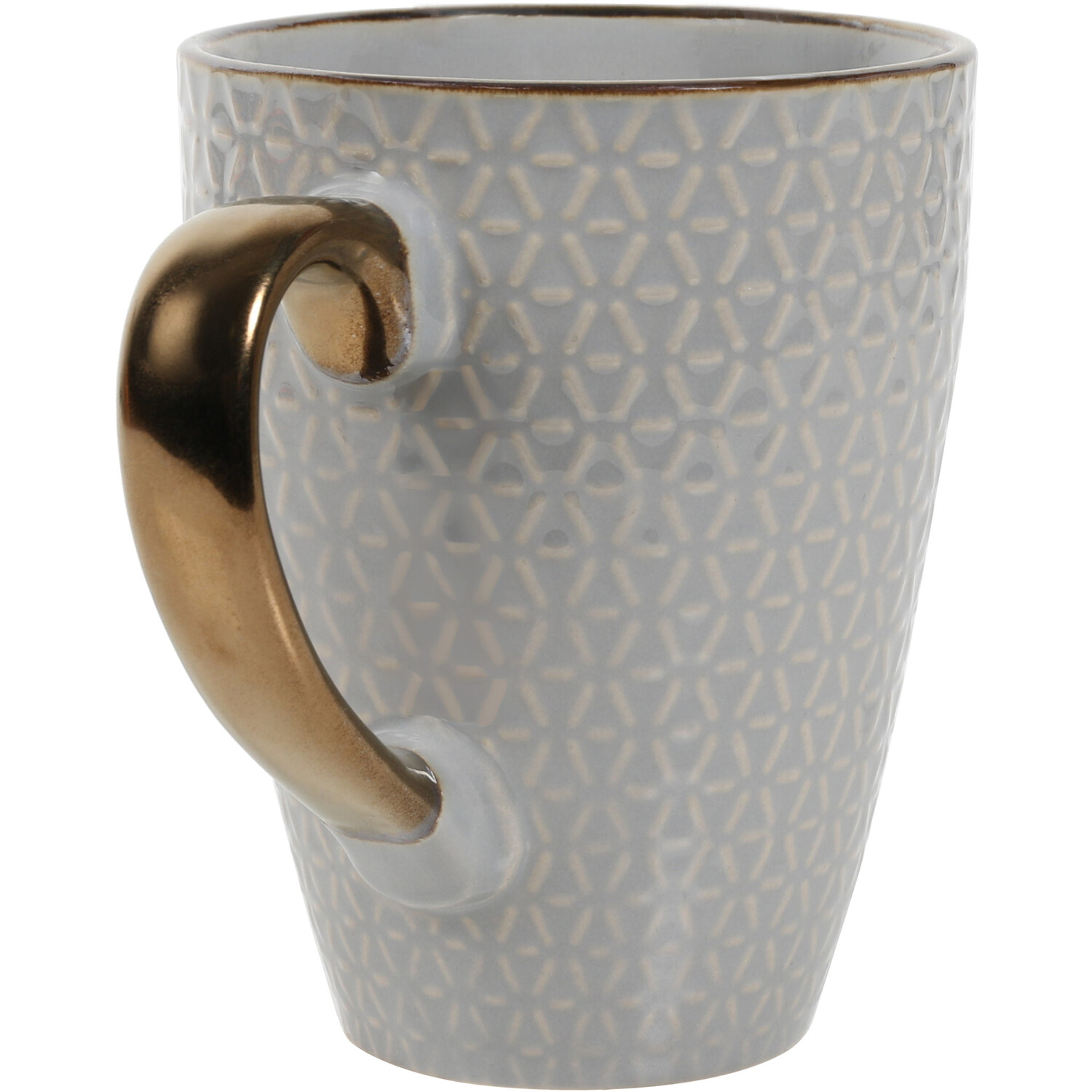Mug Curved Rim Jumbo Embossed Metallic Rim Mug