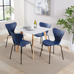 Home Source Trinity Table and 4 Penny Chairs Dining Set
