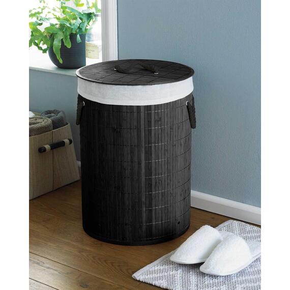 Bamboo Laundry Hamper Round
