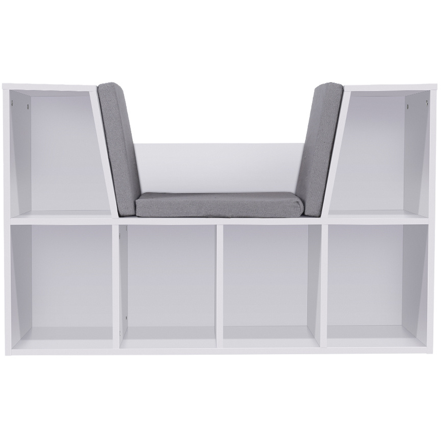Kids Bookcase With Cozy Reading Seat - White