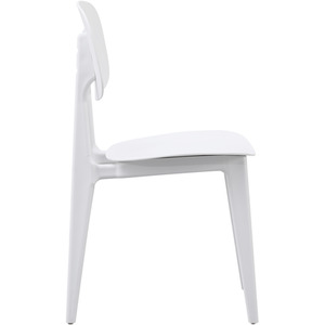 White Oslo Plastic Dining Chair shot 5806349