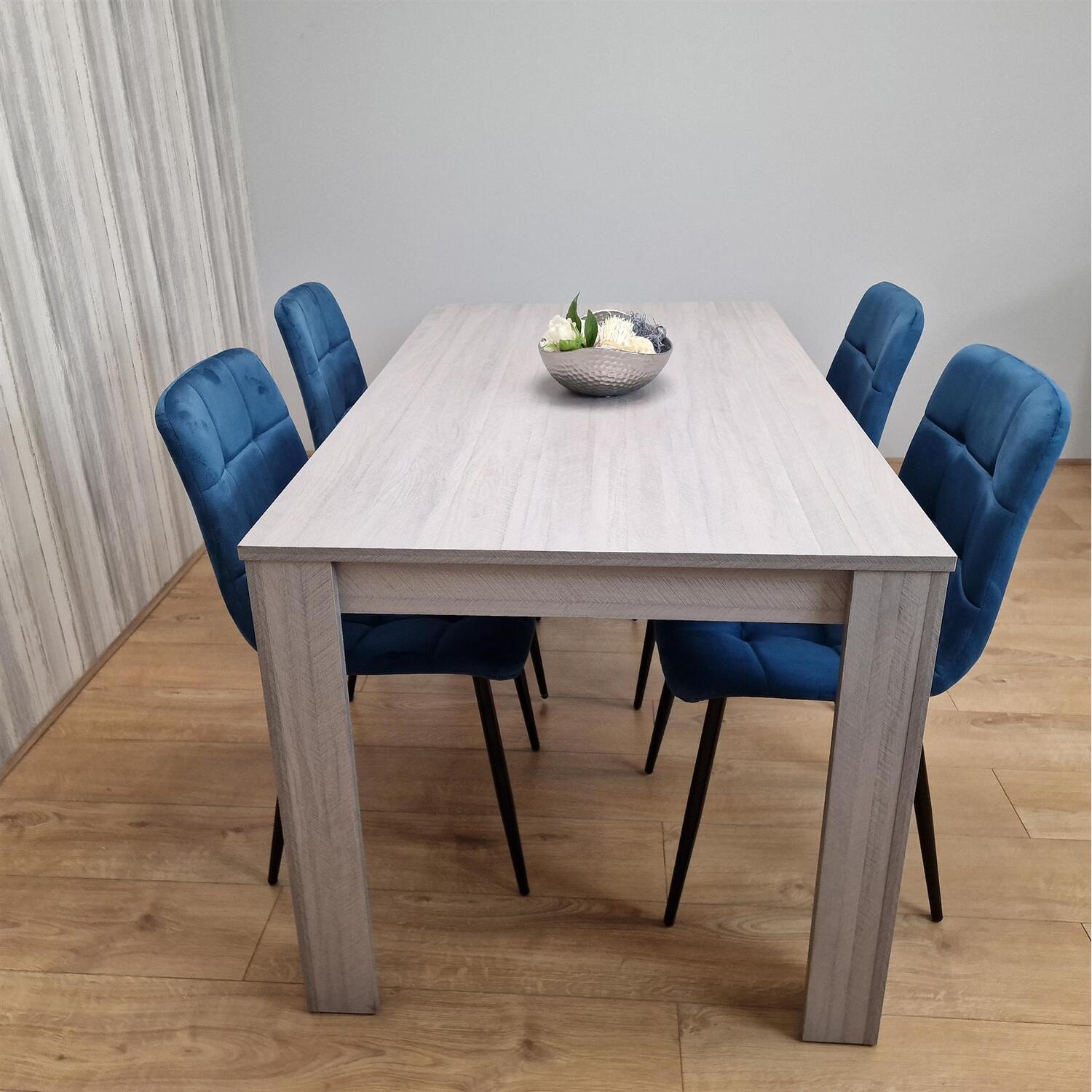 Table set with 4 chairs Home ESPRIT Green 140 x 70 x 75 cm