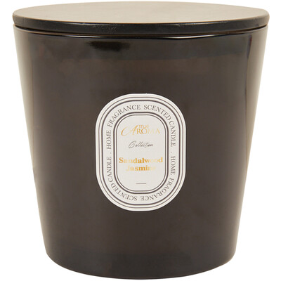 Brown Sandalwood and Jasmine 3 Wick Candle