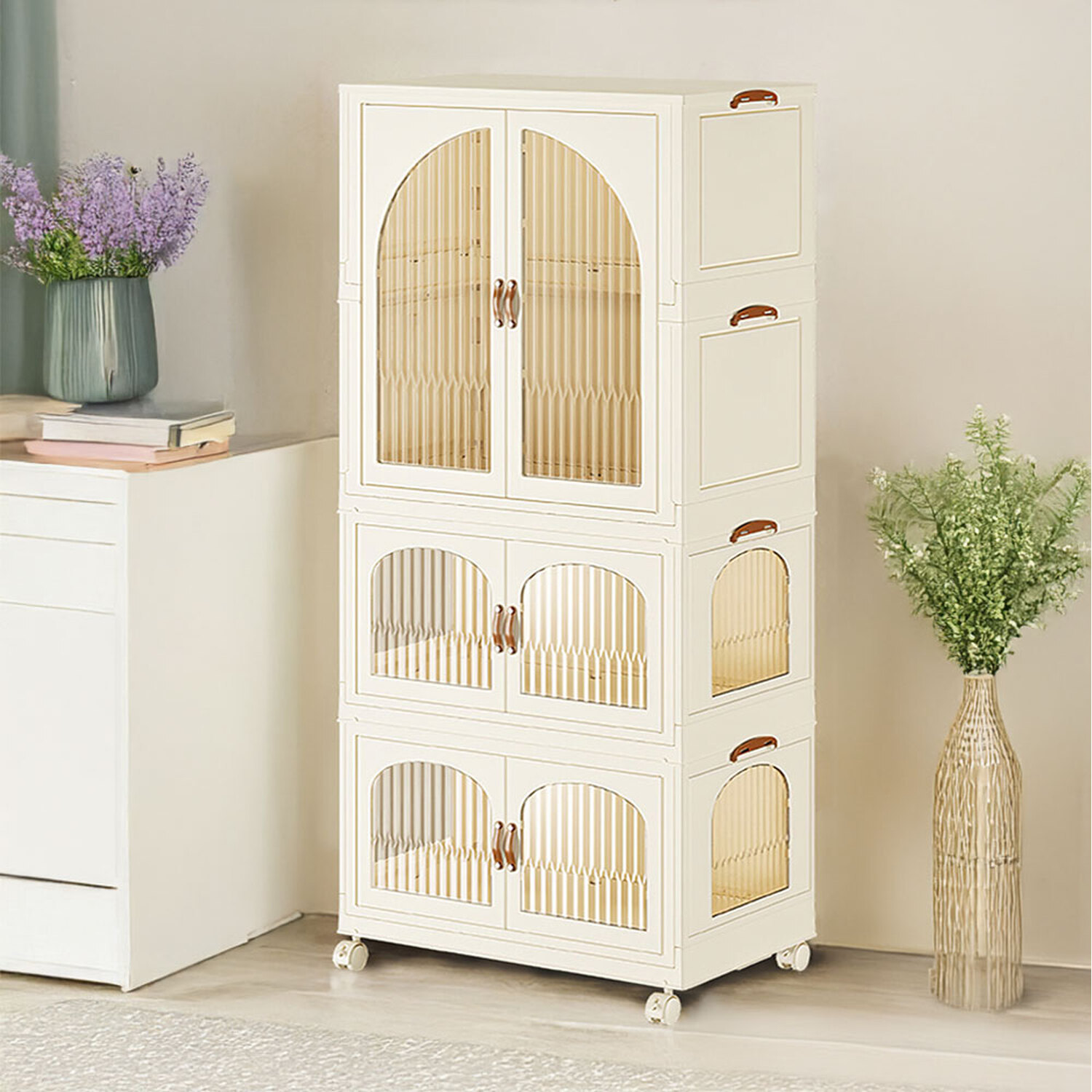Foldable Wardrobe For Kids Room - White 118 5cm