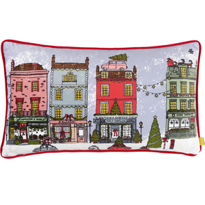 Christmas Spirit Velvet Piped Cushion
