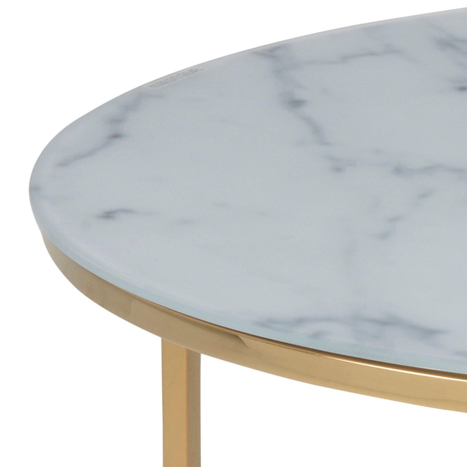 Alisma Round Coffee Table - White Marble