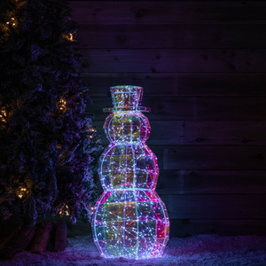 DreamLights Iridescent Christmas Snowman with LEDs