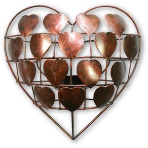 Metal Heart Sconce Wall Art Bronze Sconce