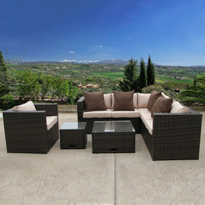 Rattan Corner Modular Garden Set