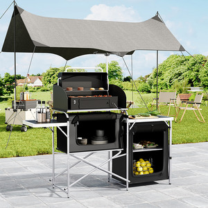Portable Camping Kitchen with Zippered Storage