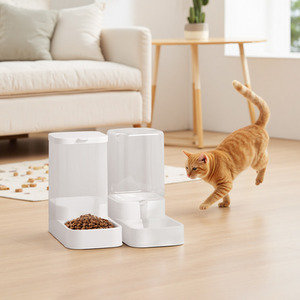 Kidkid Pet Bowl Automatic Refill Feeder and Water Dispenser Set
