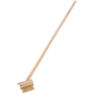 Wooden Long Handle Weed Brush Wire Head Garden Patio Paving Trimmer