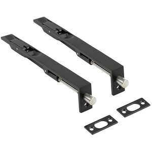 6 Set Flush French Door Bolt Matt Black