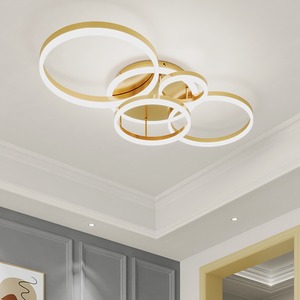 Classic Gold Loop Energy Efficient LED Ceiling Light