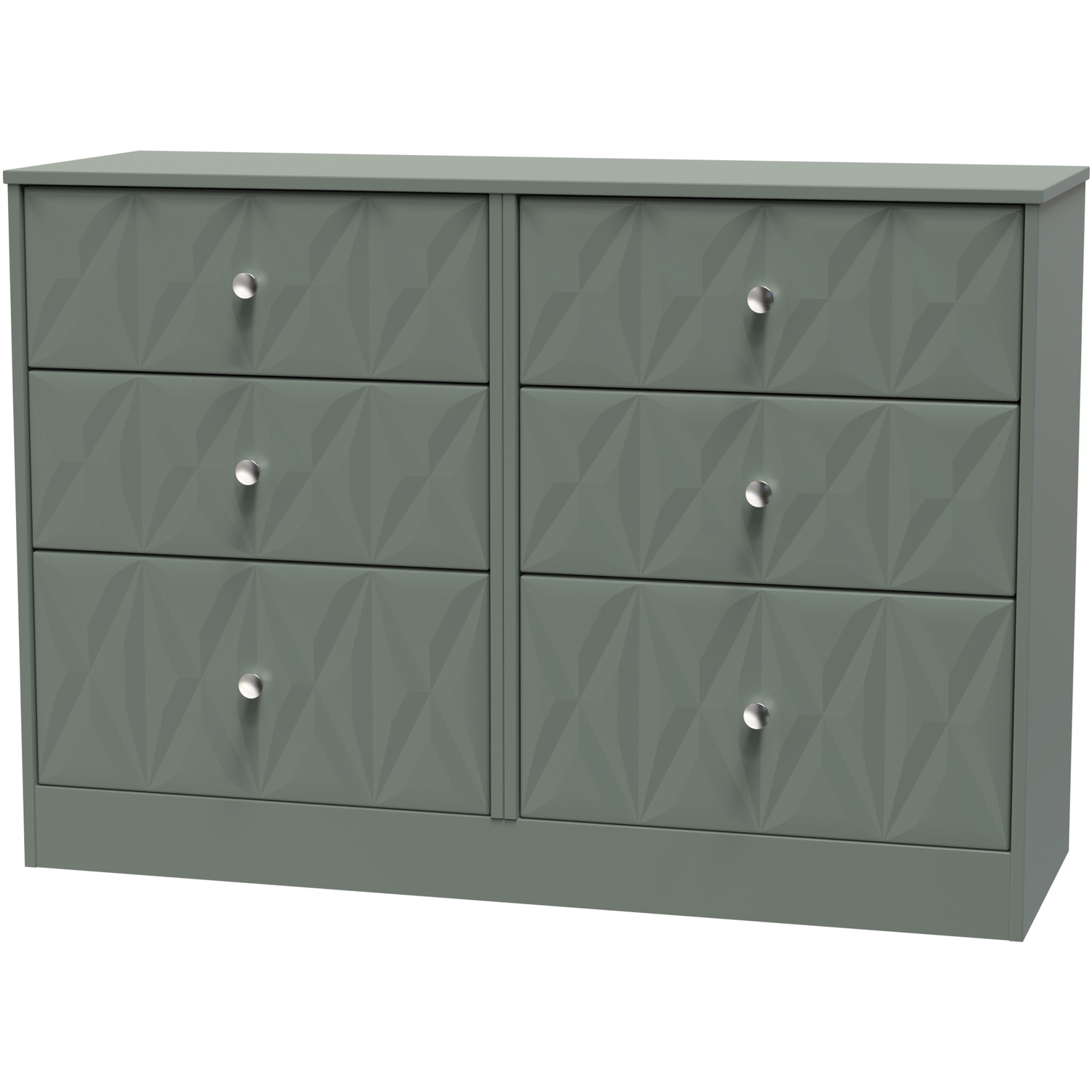 San Jose Ready Assembled 6 Drawer Bed Box - Reed Green
