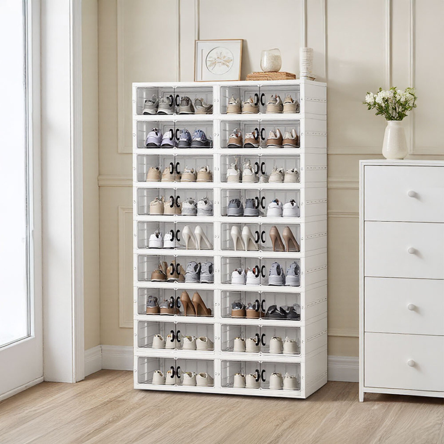 Lifeideas Foldable Storage Box - Transparent&White / 158cm