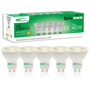 GU10 Dimmable LED Spotlight Bulbs 4.4W 350lm 38 Degree Beam Energy Saving