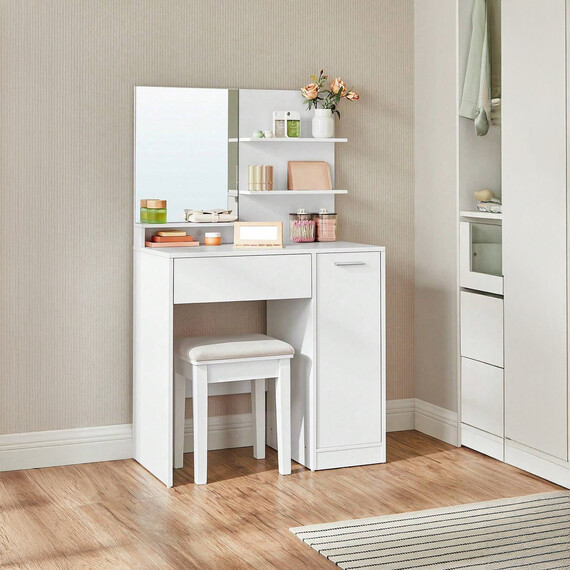 Vanity Dressing Table with Mirror and Storage