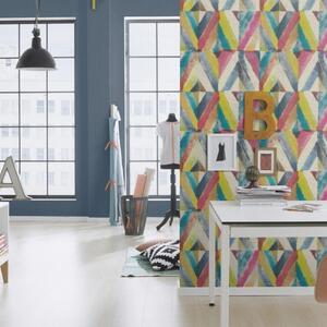 Ethno Geo Diamond Wallpaper Paste The Wall Extra Washable