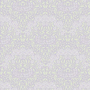 Vintage Daisy Wallpaper in Lavender and Sage