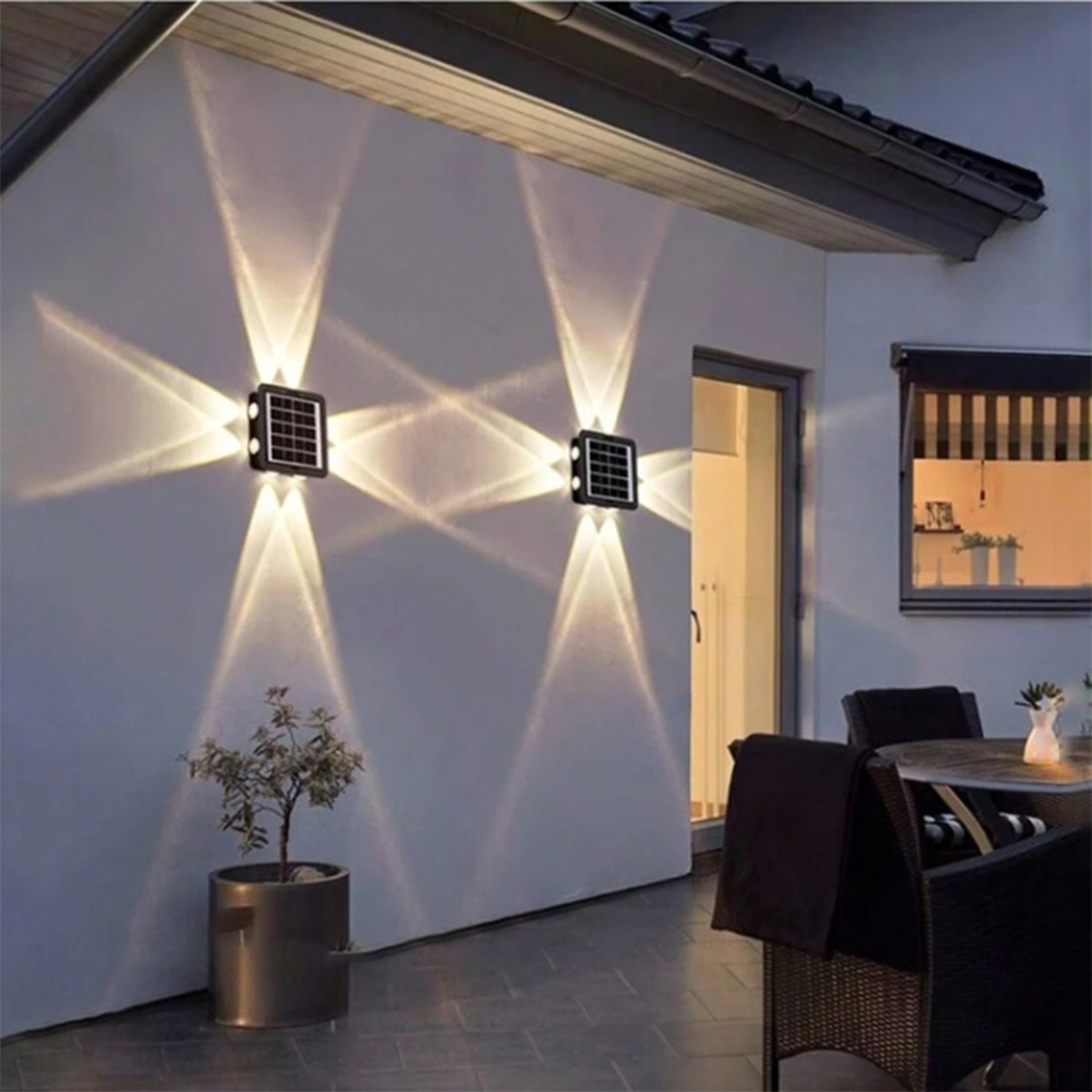 Image of 4-Way LED Solar Wall Light -&hellip;