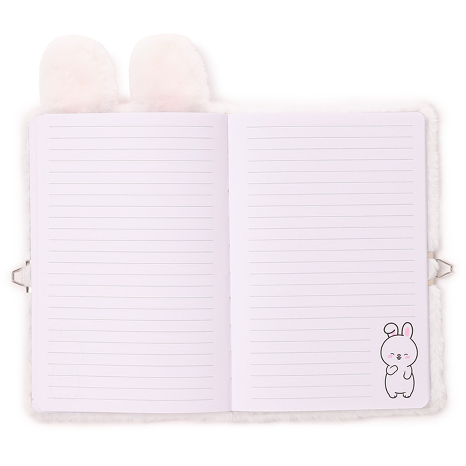 Plush A5 Notebook with Padlock - Adoramals Frances the Rabbit
