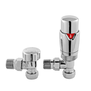 Luxury Angled Thermostatic Radiator Valves Sold in Pairs Chrome