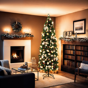 Christmas Tree, Artificial, Green Dense Needles, Fir Tree, Realistic
