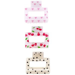 Pack of 3 Mini Patterned Claw Clips