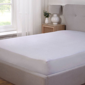 Terry Waterproof Mattress Protector Soft Elastic Skirt (White)