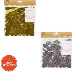 2.7m Gold or Silver Foil Garland