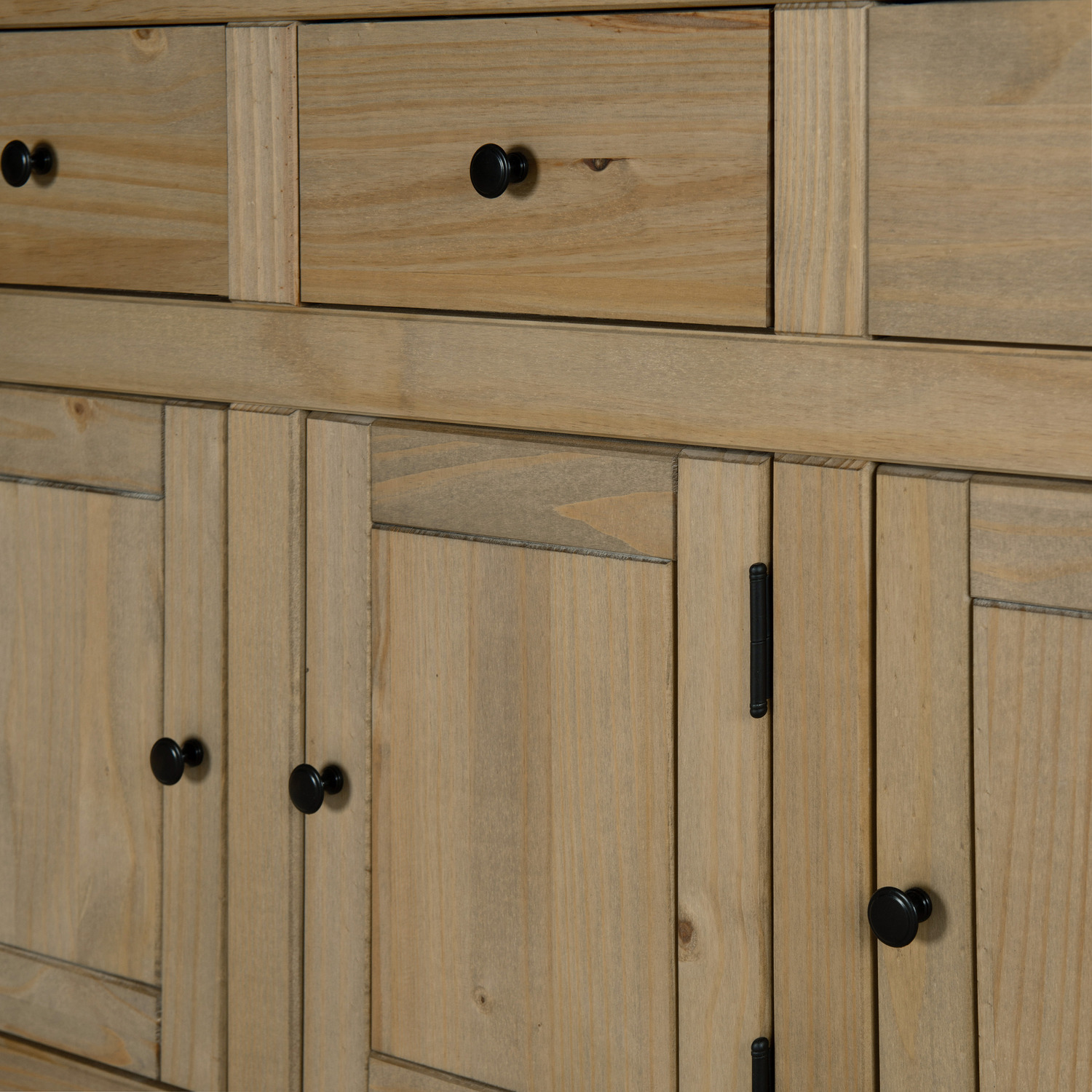 Panama Sideboard 3 Door 3 Drawer - Brown