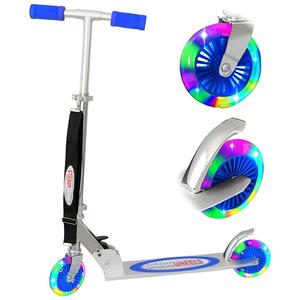 Folding Kick Scooter Adjustable Height Light Up Wheels