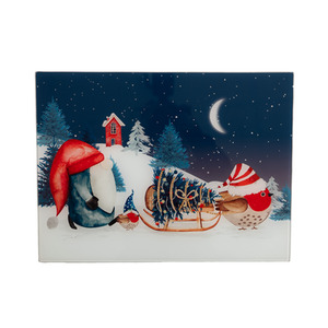 Festive Forest Friends Glass Worktop Saver