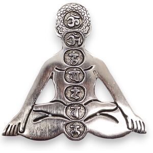 Polished Aluminum Seven Chakra Yoga Incense Holder
