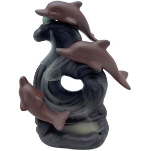 Backflow Incense Burner Dolphin Wave