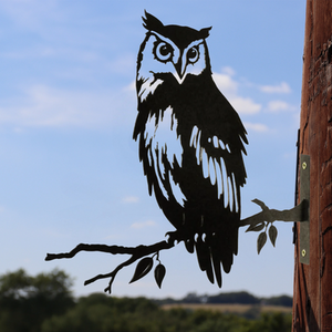 Owl Branch Silhouette Decoration
