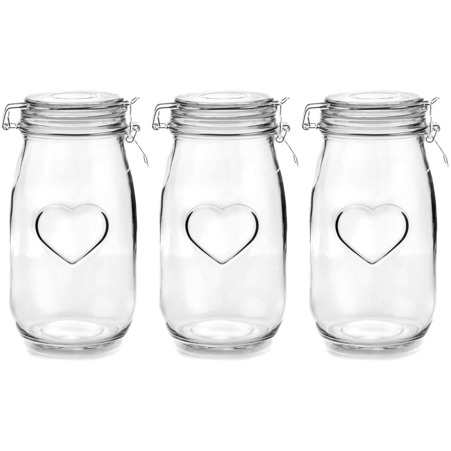Image of Nicola Spring Heart Glass Storage Jars&hellip;