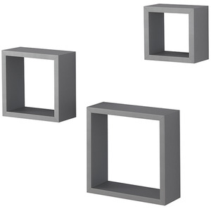 Set of 3 Wall Cube Shelf
