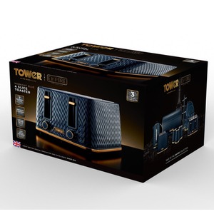 Empire 4 Slice Toaster Midnight Blue
