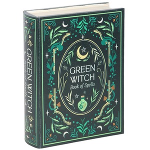 Green Witch Book Shaped Storage Box
