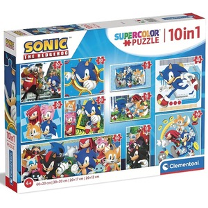 Sonic 10 in 1 Puzzle Set 18 to 60 Piece Jigsaws