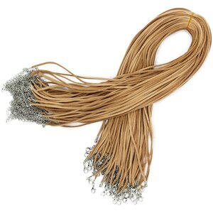 Faux Leather Pendant Cord Tan, Durable for Jewelry Making